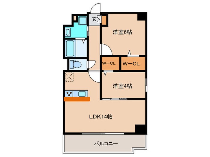 プレジール薬院テラスの物件間取画像
