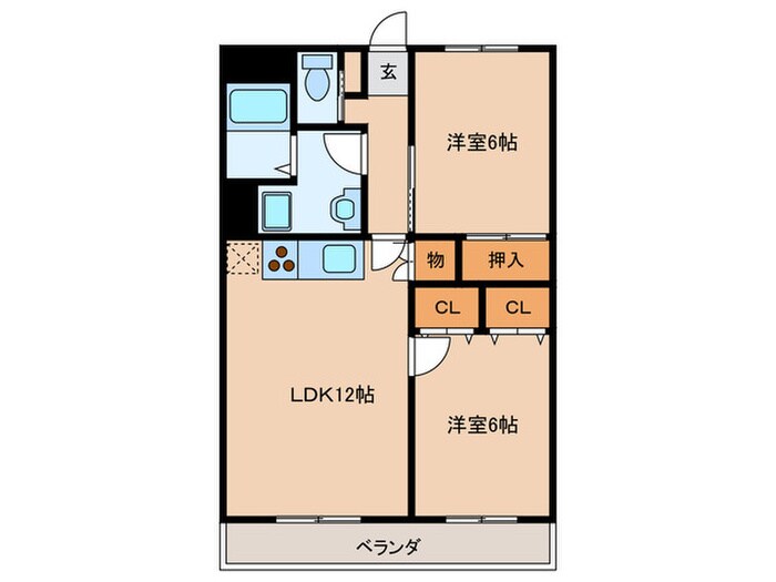 ビレッジ城月の物件間取画像