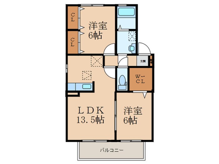 グリーンヒル　Ａ棟の物件間取画像