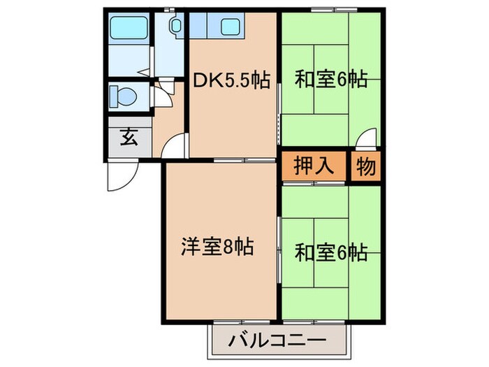 サンライズ鷹の巣の物件間取画像