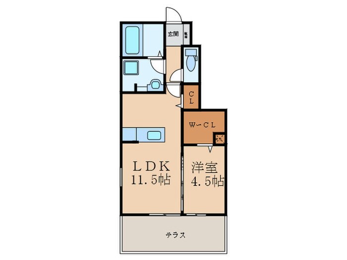 ラシーヌ湯川　B棟の物件間取画像