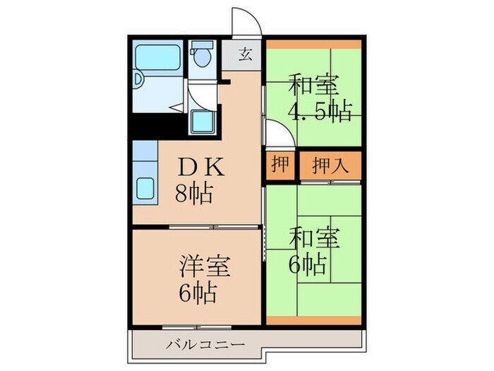 オークヒルズの物件間取画像