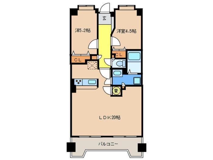 JGMエーマス和白駅前（306）の物件間取画像