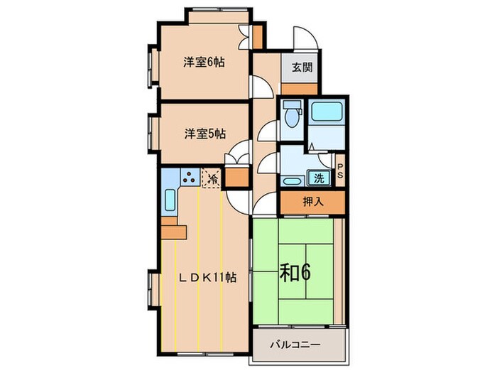 デグネス百道の物件間取画像