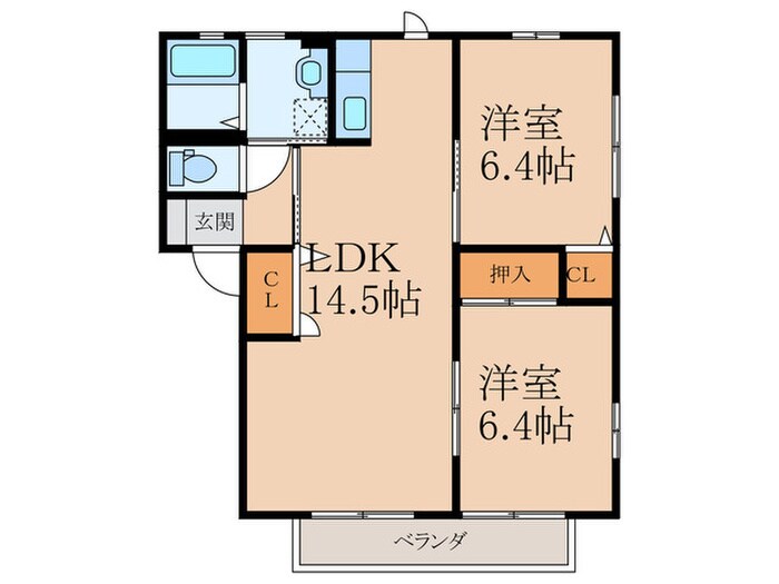 サンルミナスＣ棟の物件間取画像