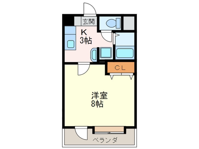 ﾆｭｰｻﾝﾘﾊﾞｰ８番館の物件間取画像