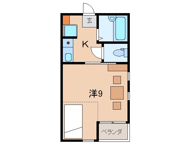 ＭＯＯＮ下到津Ａ棟の物件間取画像