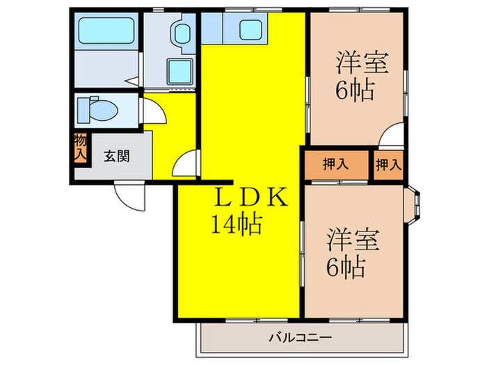 イージストパレスＡ棟の物件間取画像