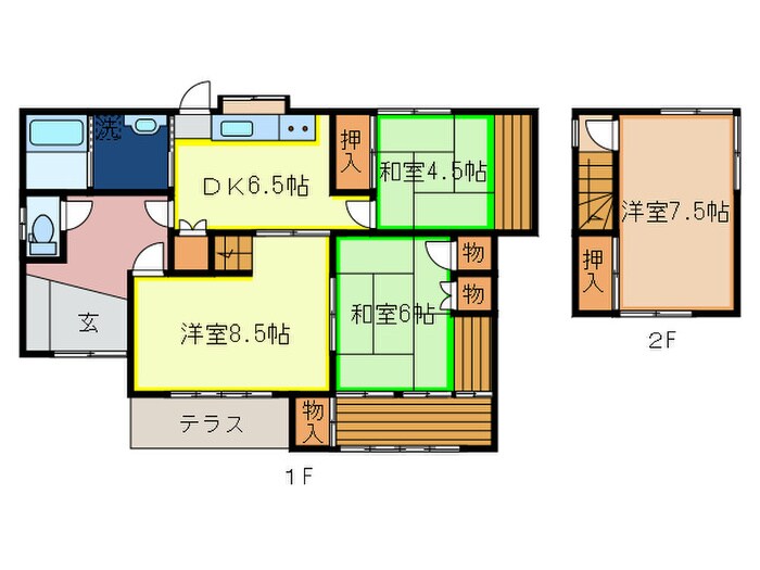 永犬丸４丁目戸建の物件間取画像