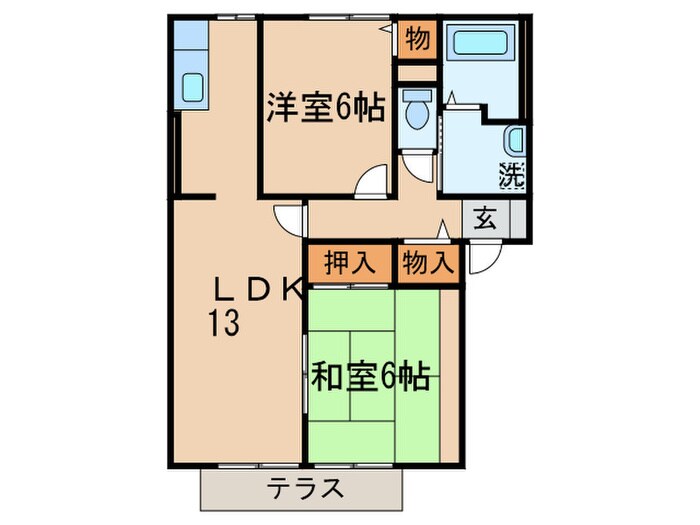 クレール本城の物件間取画像