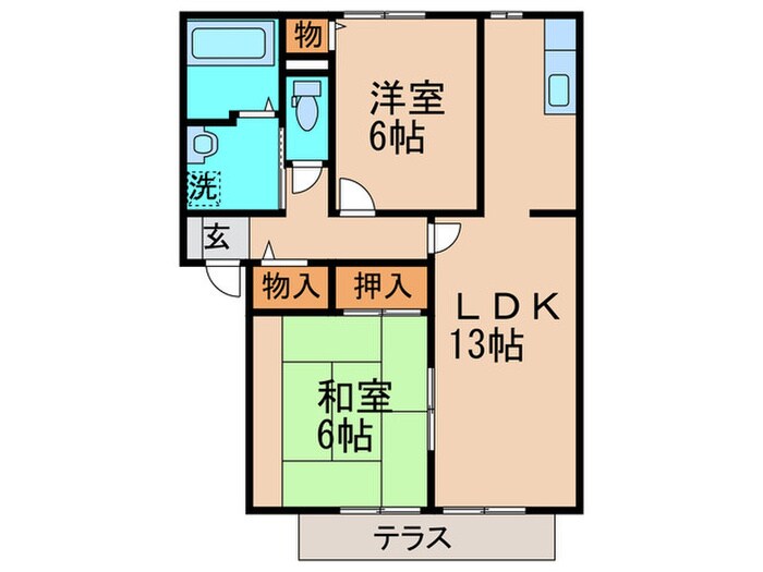 クレール本城の物件間取画像