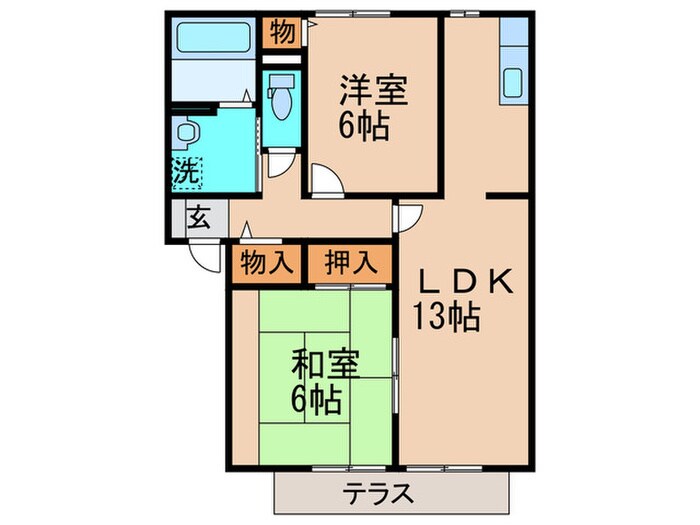 クレール本城の物件間取画像