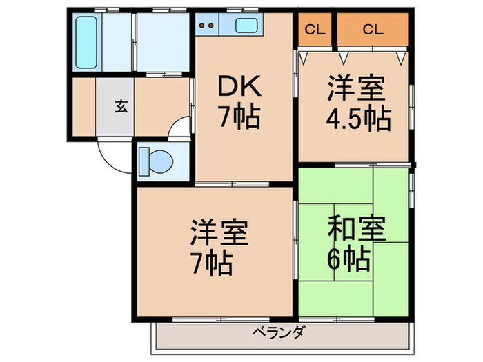 ﾌﾚｸﾞﾗﾝｽｼｵﾝの物件間取画像