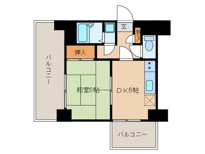 ﾗｲｵﾝｽﾞﾏﾝｼｮﾝ西公園第5（1006）の物件間取画像