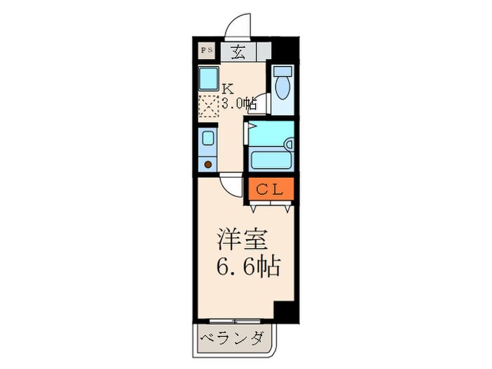 ション北九大前の物件間取画像