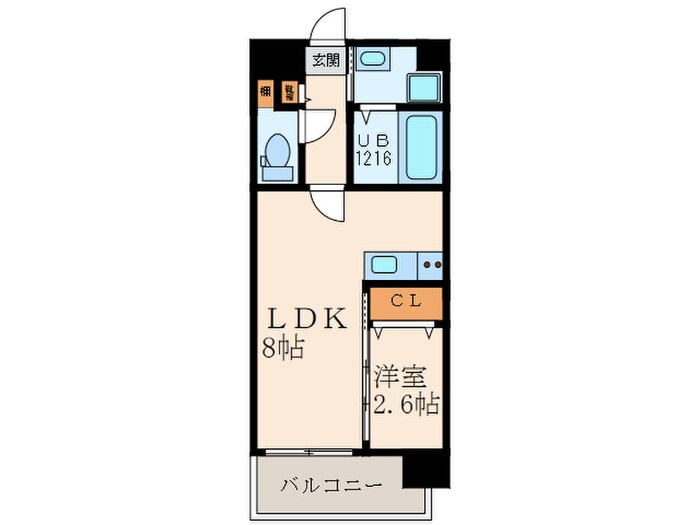 U´s Residence 門司港 ｵｰｼｬﾝﾃﾗｽの物件間取画像