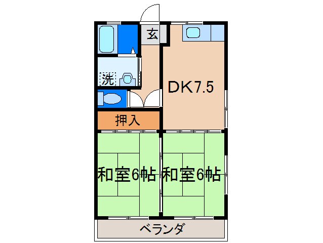 サンライズ竹末の物件間取画像