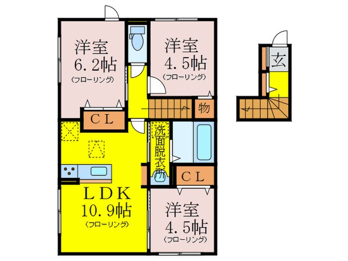 木犀館Ⅱの物件間取画像