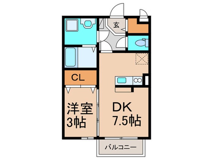 フロ－ラ国分の物件間取画像