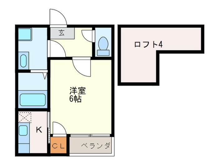 ｺﾝﾌｫｰﾄﾍﾞﾈﾌｨｽ井尻６の物件間取画像