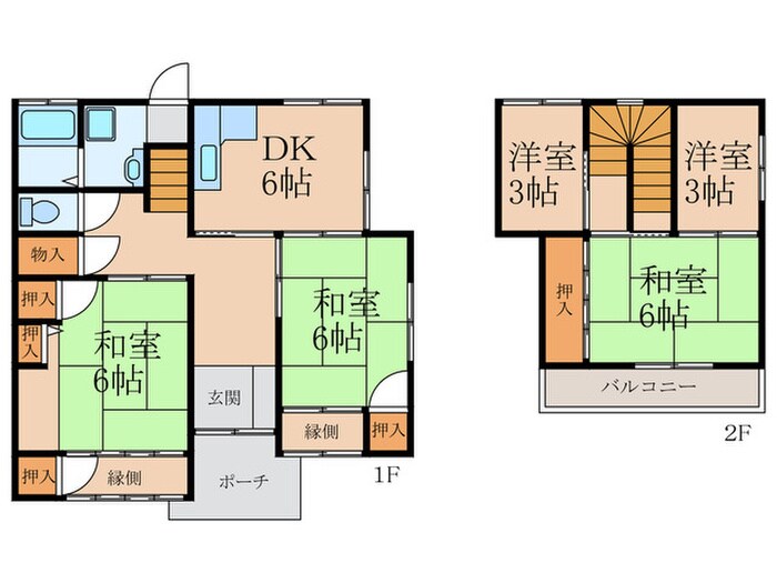 沼緑町1丁目戸建の物件間取画像