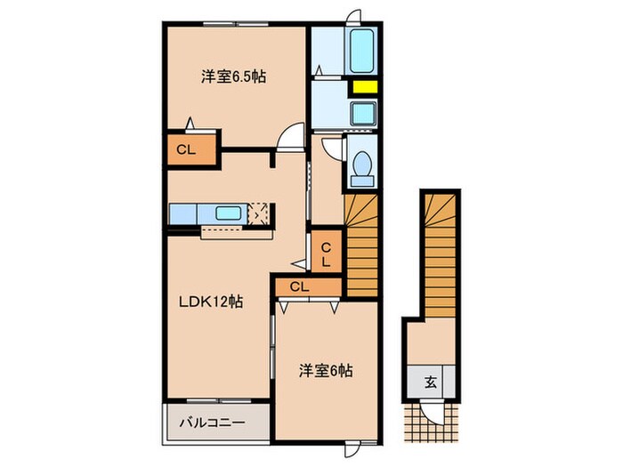 エストメゾンの物件間取画像