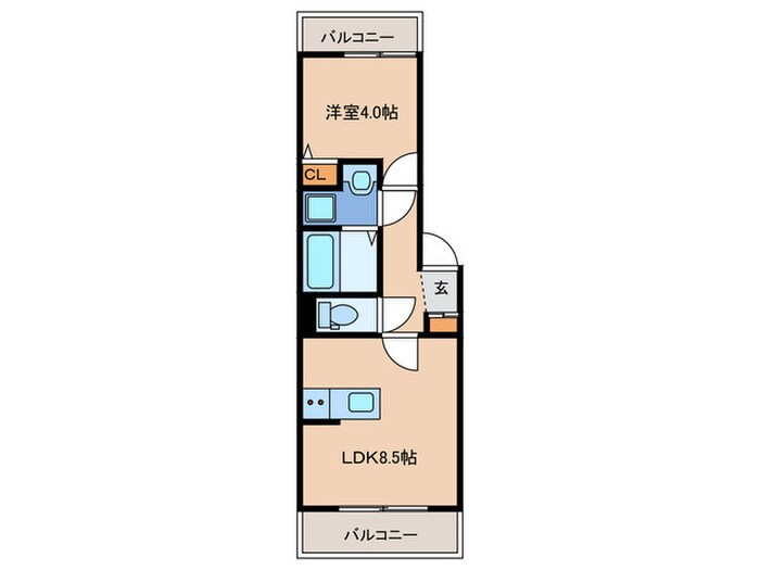 THE　CUBE　KASHIIの物件間取画像