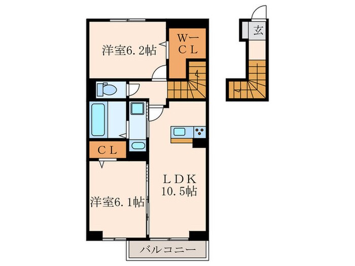 ラシュレ雅の物件間取画像