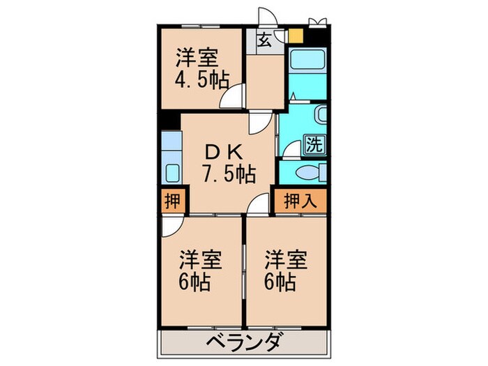 レイズ友田Aの物件間取画像
