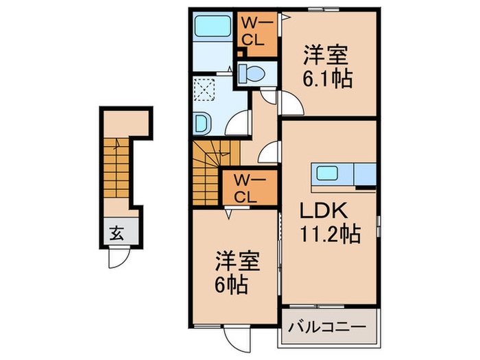 アヴェニール参番館の物件間取画像