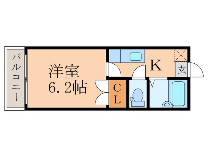 リファレンス北九大前の物件間取画像