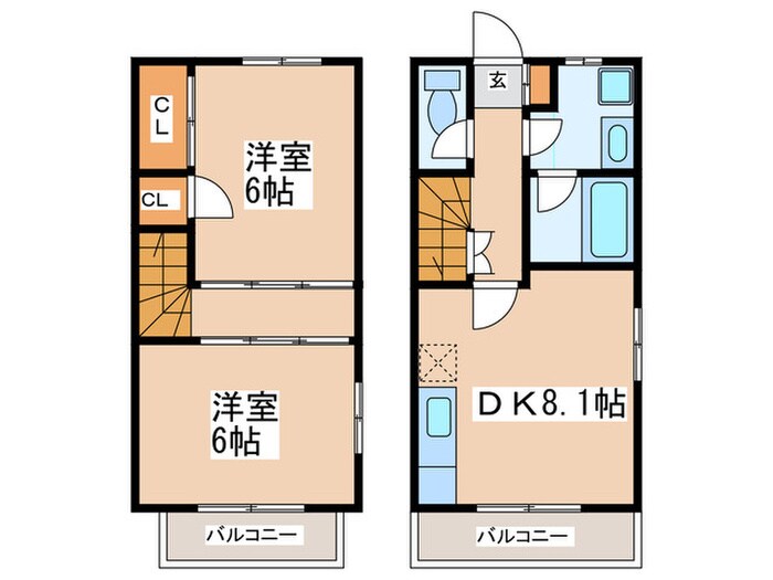 タウンハウス高雄の物件間取画像