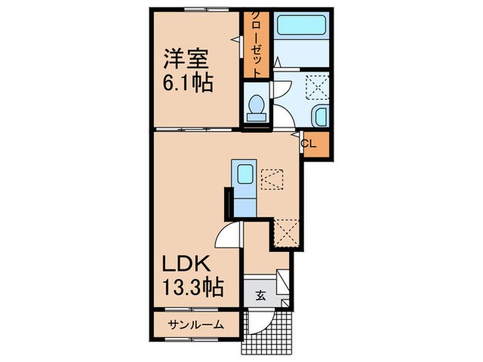 エルフォルクレオンの物件間取画像