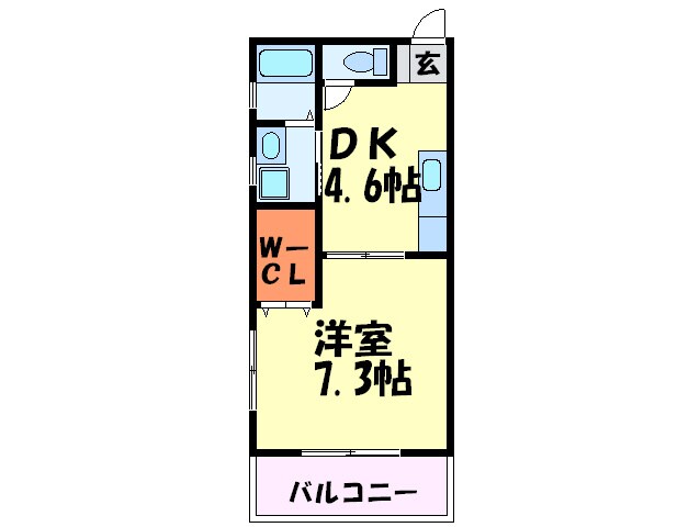 Ａレガ－ト大橋南の物件間取画像