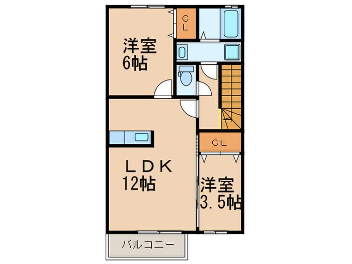 セピアコートBの物件間取画像