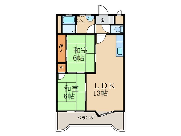 サングレイス長行の物件間取画像