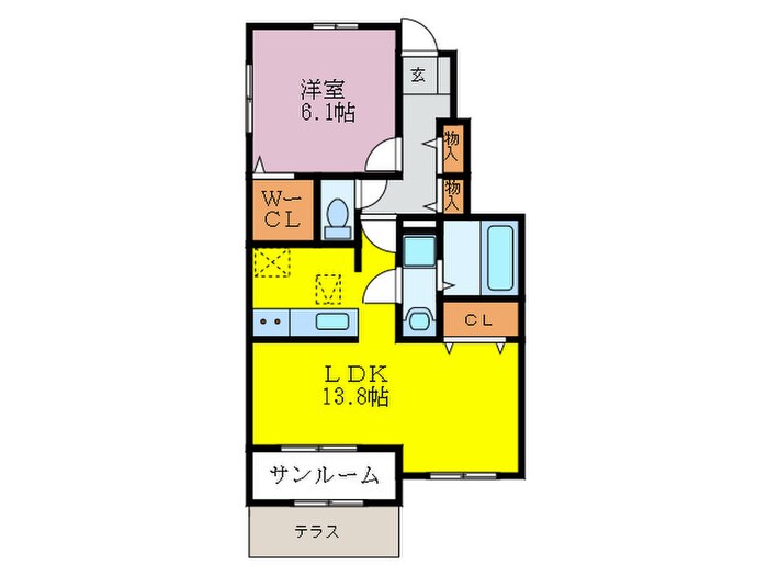 スリジエ　リアン　セカンドCの物件間取画像
