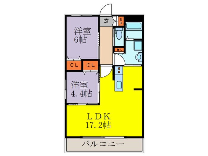 ルネスゆずの物件間取画像