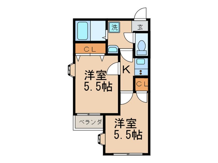 フォンテーヌ博多の物件間取画像
