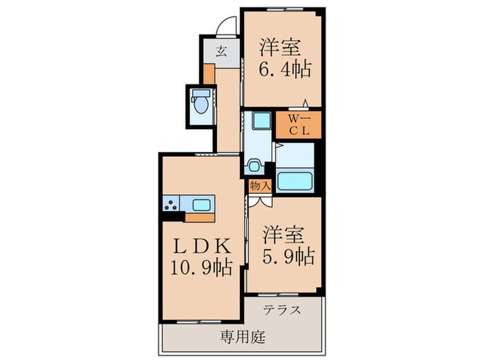 フルーレの物件間取画像