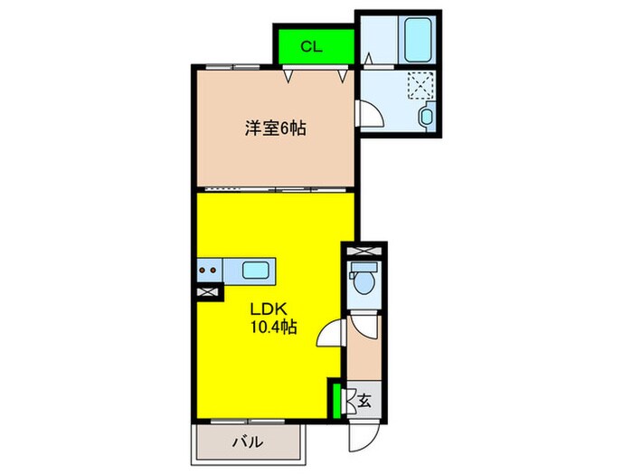 エルモス唐人の物件間取画像