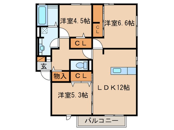 ベルフルール引野の物件間取画像