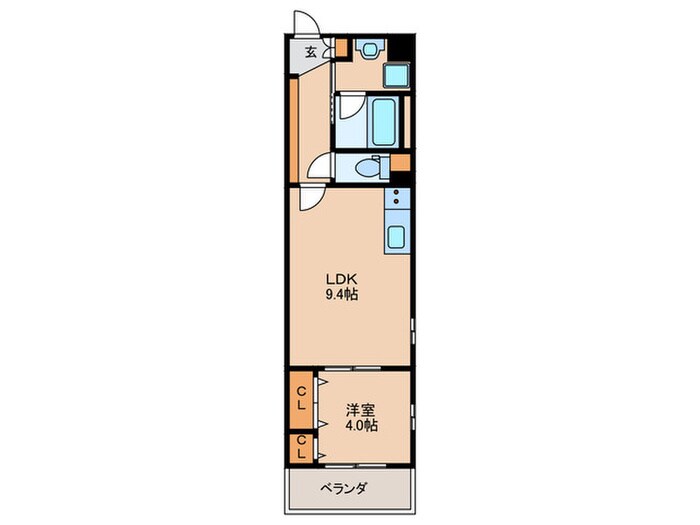 モンリーブル竹下駅前の物件間取画像