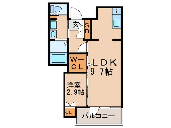 エンクレスト呉服町（601）の物件間取画像