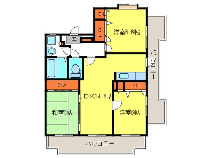 Ｗｉｎｄｙ Ｈｉｌｌ １棟の物件間取画像