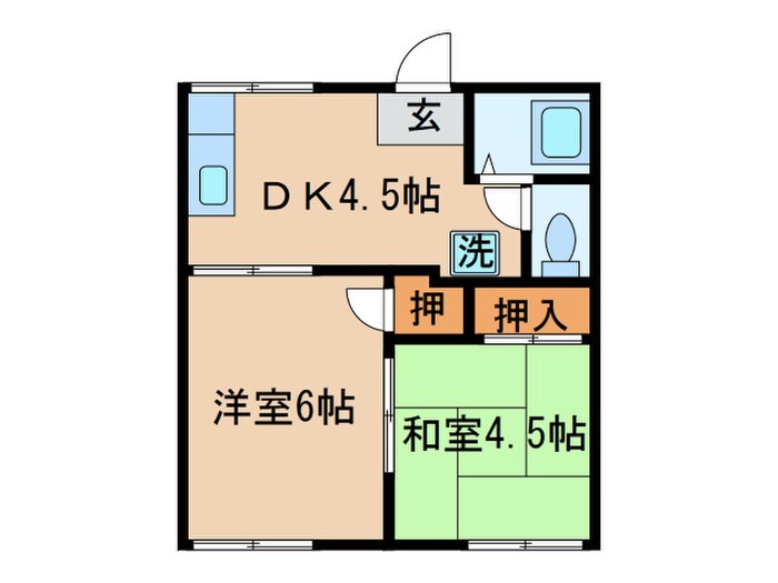 アパートメントいしだの物件間取画像