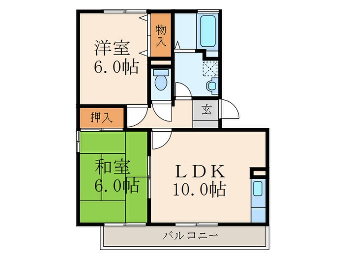 リベルテＳ．Ａ棟の物件間取画像