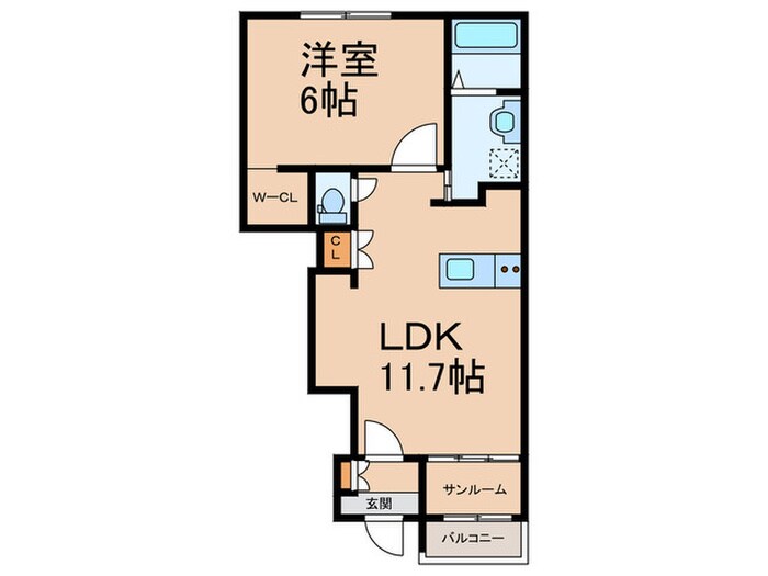 リバーサイドコート御開の物件間取画像