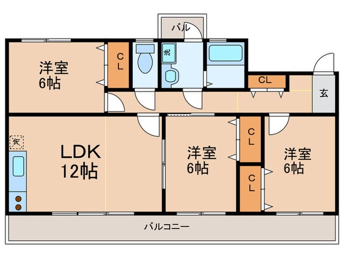 グレイスコート花畑の物件間取画像