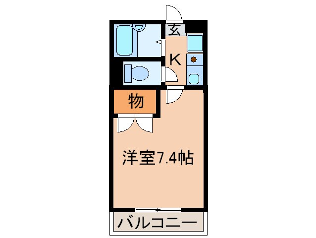 ラビータ本城Aの物件間取画像